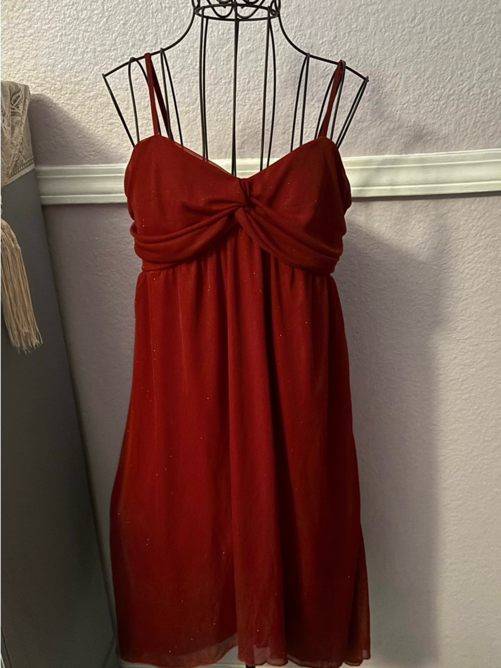 Women’s Y2K Red Dress With Sparkle Details Size Medium